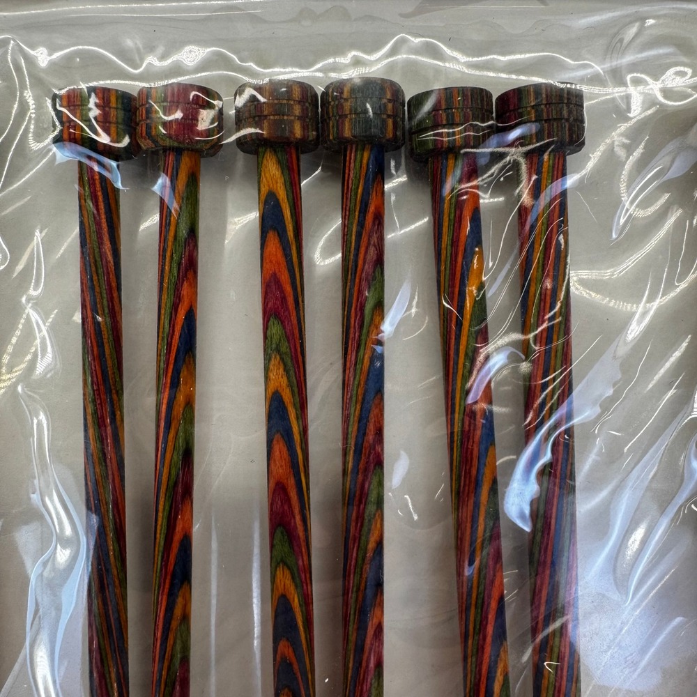 Knit Picks Harmony 10 Inch Straight Knitting Needle Set of 9 US 4-11 Birch